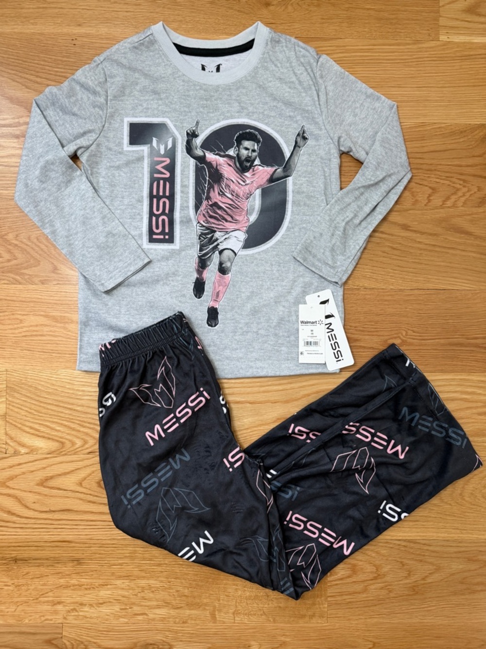 NEW Messi Gray & Black Soccer Pajama Set   ⚽️